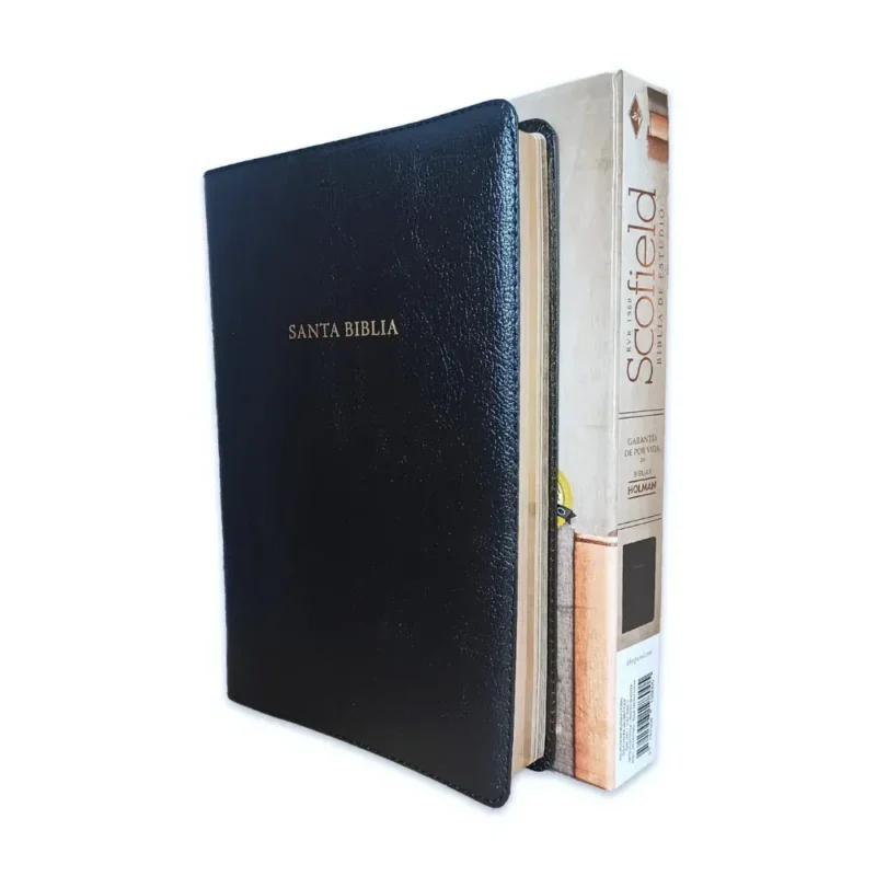 Biblia de Estudio Scofield RVR - Tapa piel negra