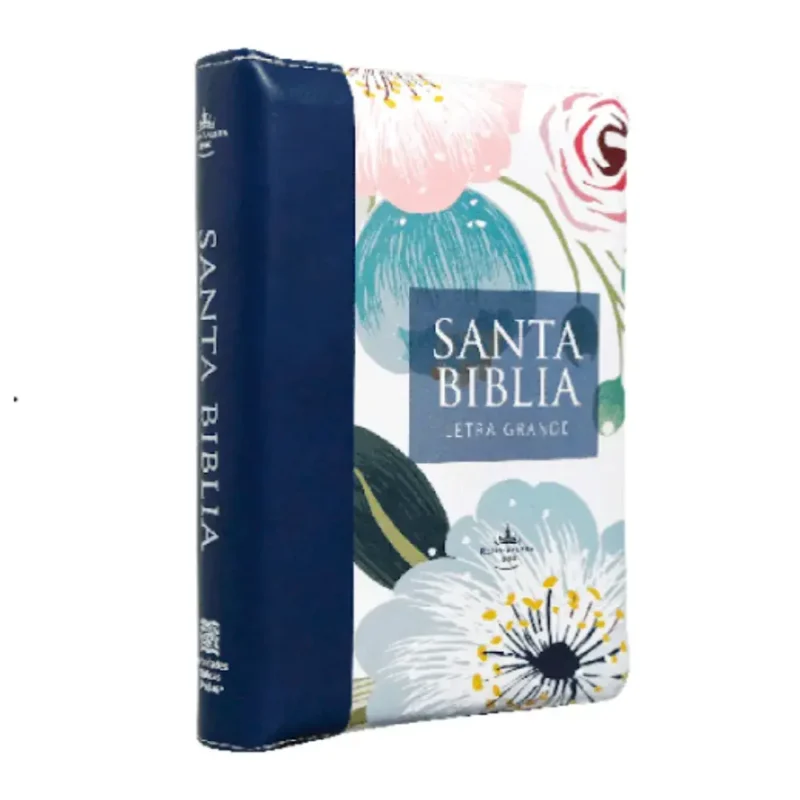 Biblia RVR 1960 Letra Grande, cierre, azul