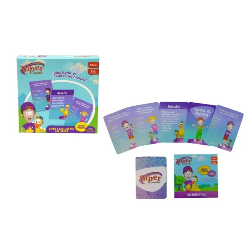 Juego de Trivia Infantil “Biper y las Cartas del Saber”