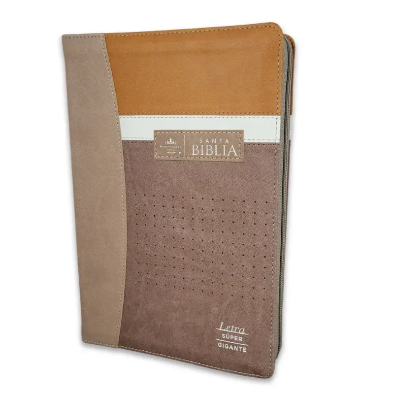 Biblia RVR Letra Gigante  con Cierre eÍndice – Café